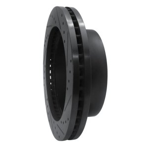 Chevrolet Suburban 3500 HD Brake Rotor (1) - Front Left - R1 Concepts - Drilled & Slotted - Black - `11-`25